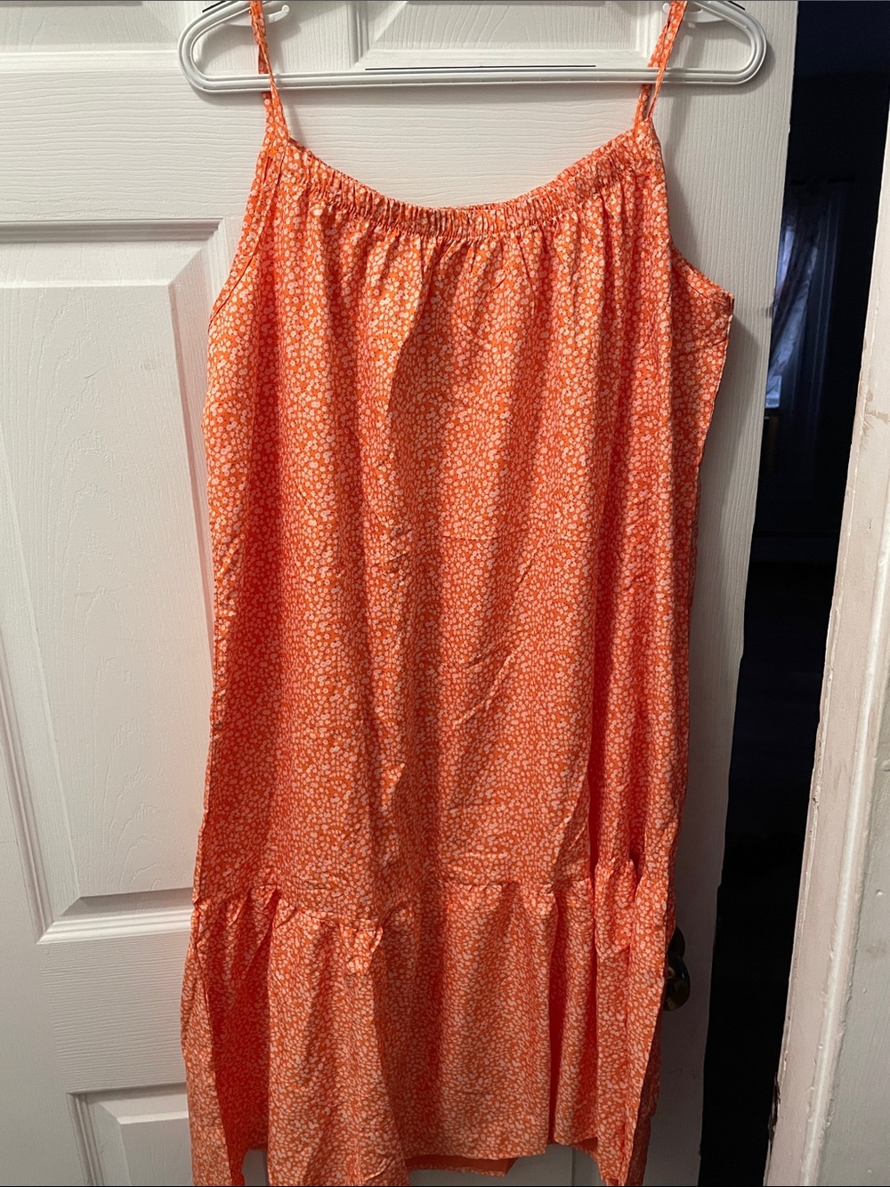 Source Unknown xl Orange Floral over swim suit Dress